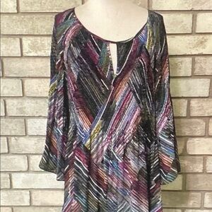 Spense Women's Top with Multicolor Stripes